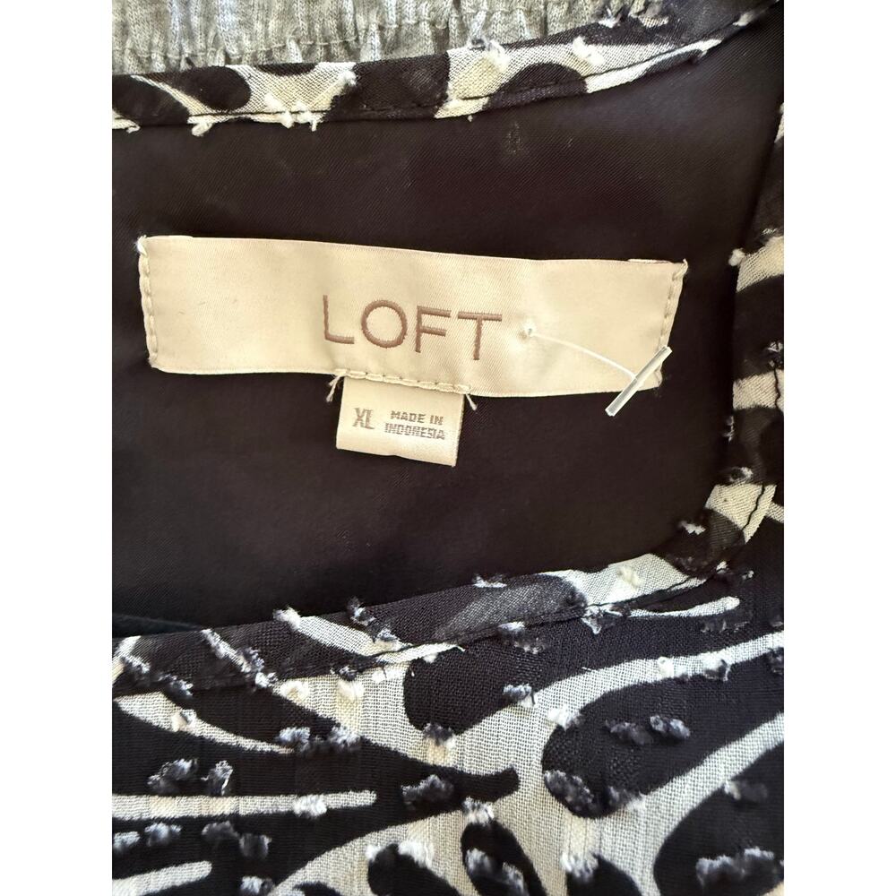 Loft Fern Flounce Ruffle Hem Swing Dress, Size XL - Picture 3 of 6